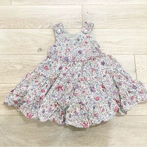 Charming Floral Print Kids Dress